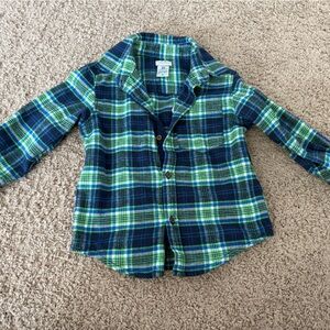 Carter's Blue and Green Plaid Button Down Shirt